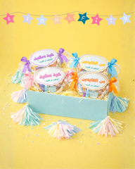 توزيعات عيد الفطر - مجموعة من 4 توزيعات بشكل حلوى (التوصيل قبل عيد الفطر بيومين او ثلالثة أيام)