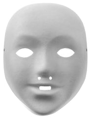 Halloween - DIY Paintable Paper Mask, Full Face Small 17.5x13cm (1pc)