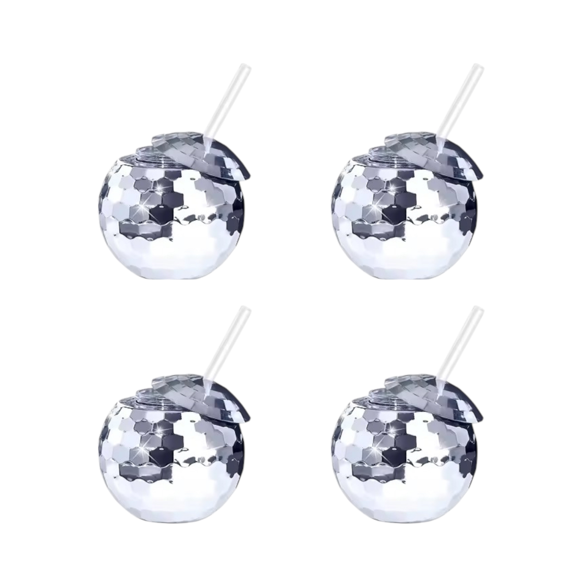 Kpop 4Pcs Disco Ball Cups 500ml