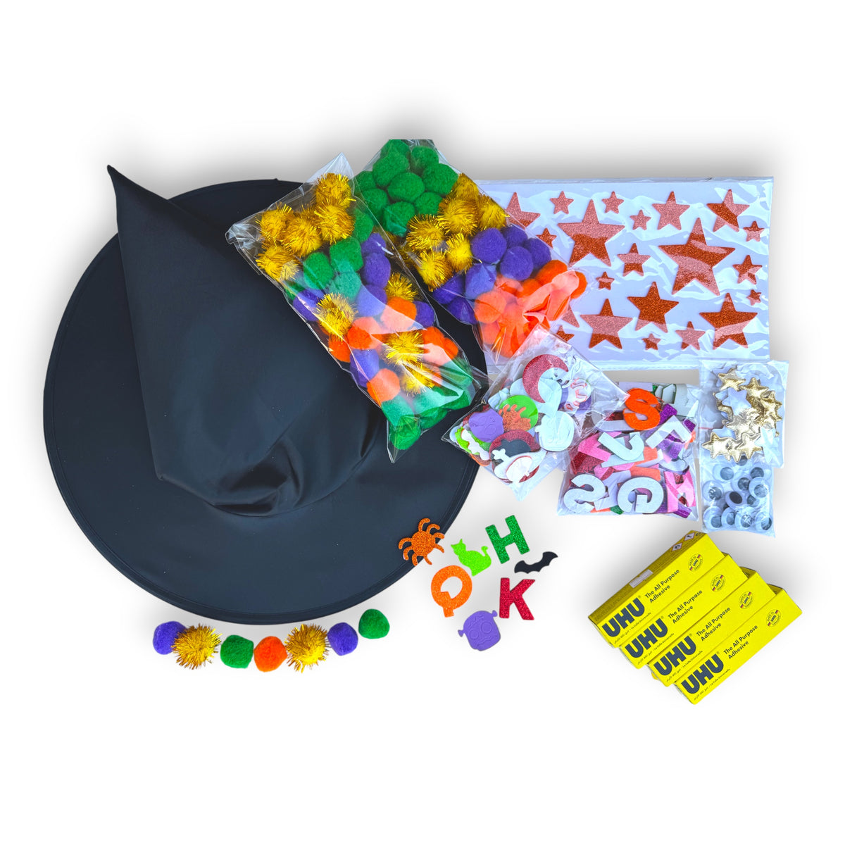 Halloween - 4Sets DIY Witch Hat Decoration