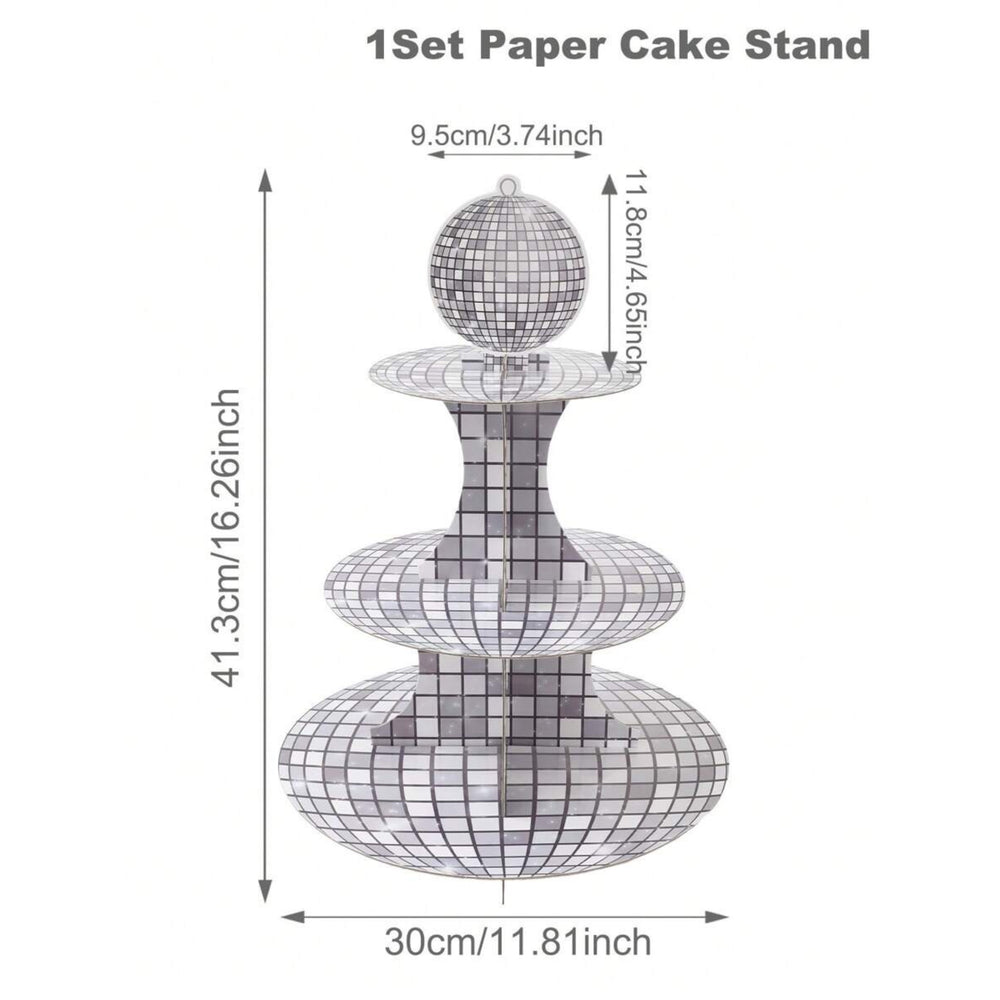 Graduation Disco Cupcake Stand (3-Tiers)