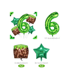 ماينكرافت مجموعة (5 قطع) بالونات برقم  