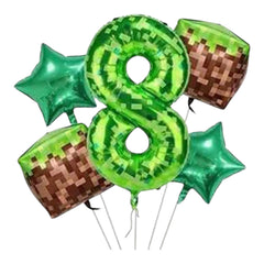 ماينكرافت مجموعة (5 قطع) بالونات برقم  