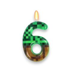 Minecraft green number candle