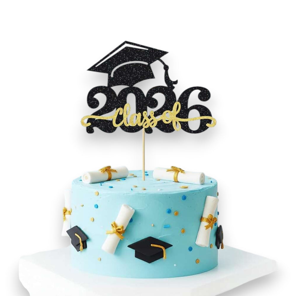 Graduation Class of 2026 Cake Topper with Hat