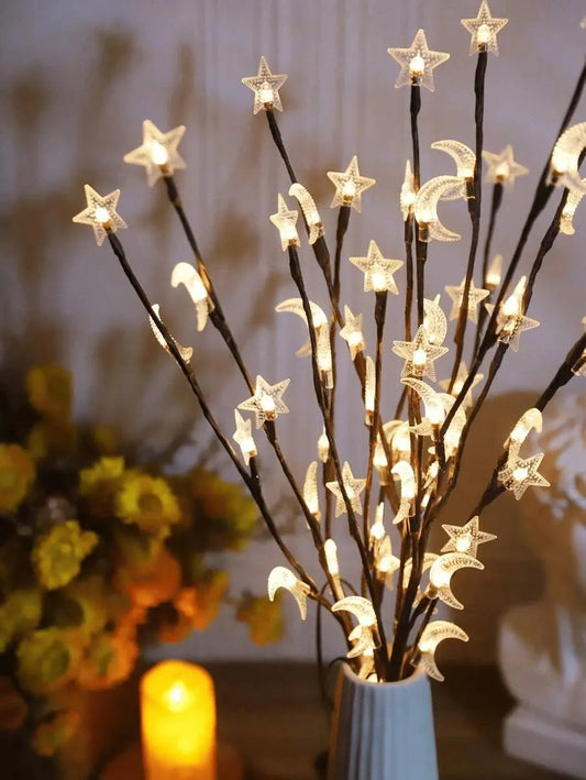 Ramadan LED stars & crescents branch lamp