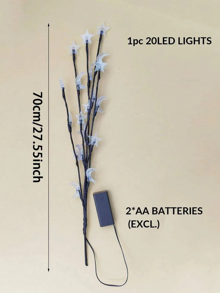 Ramadan LED stars & crescents branch lamp