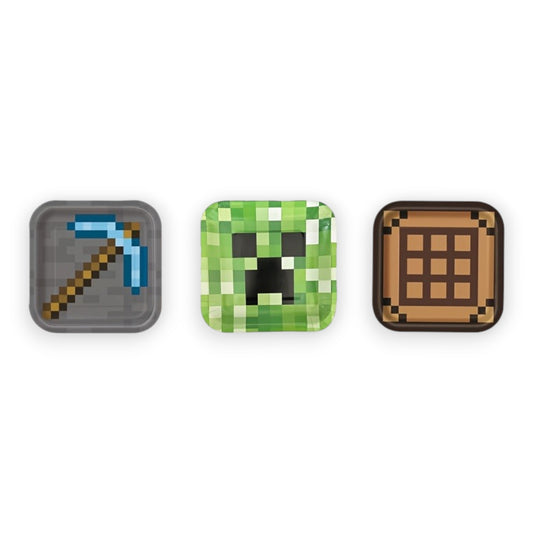 Minecraft 10Pcs Squared Plates 7Inch