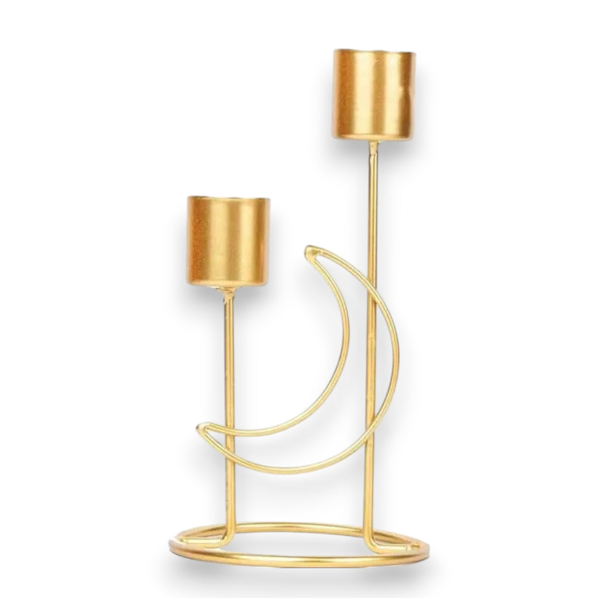 Ramadan Golden Crescent Candle Holder