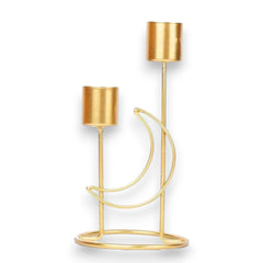 Ramadan Golden Crescent Candle Holder