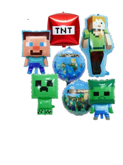 ماينكرافت (7 قطع) بالونات على شكل شخصيات  