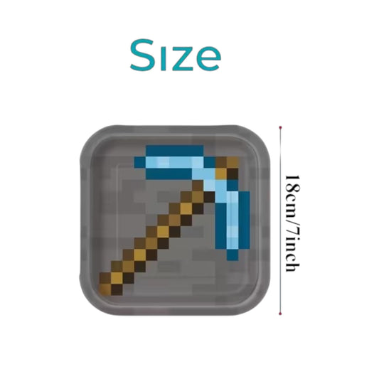 Minecraft 10Pcs Squared Plates 7Inch