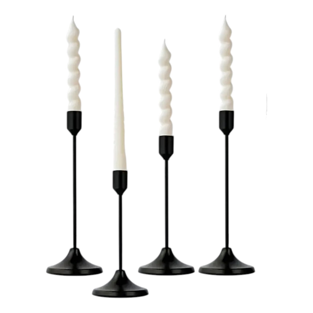 Halloween - Metal Tapered Candle holders (4pcs)