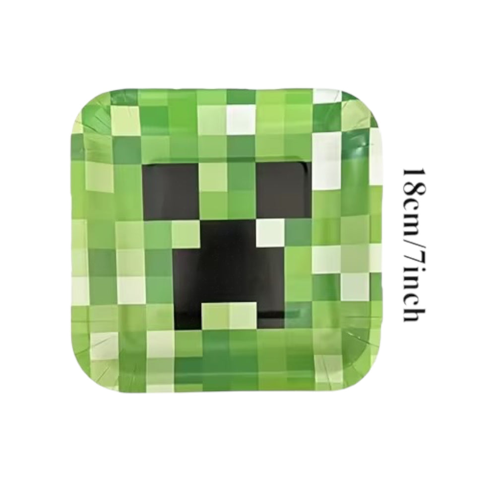 Minecraft 10Pcs Squared Plates 7Inch