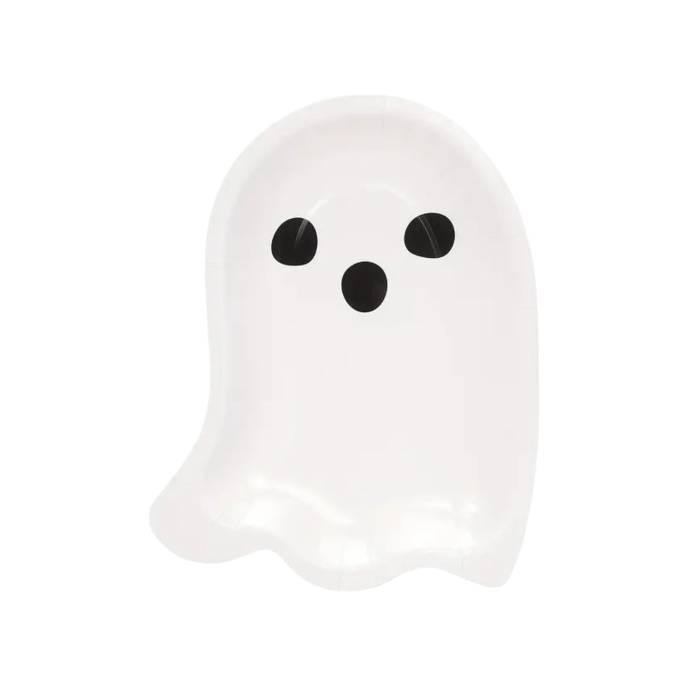 Halloween - 10Pcs Ghost Shaped Plates 9inch