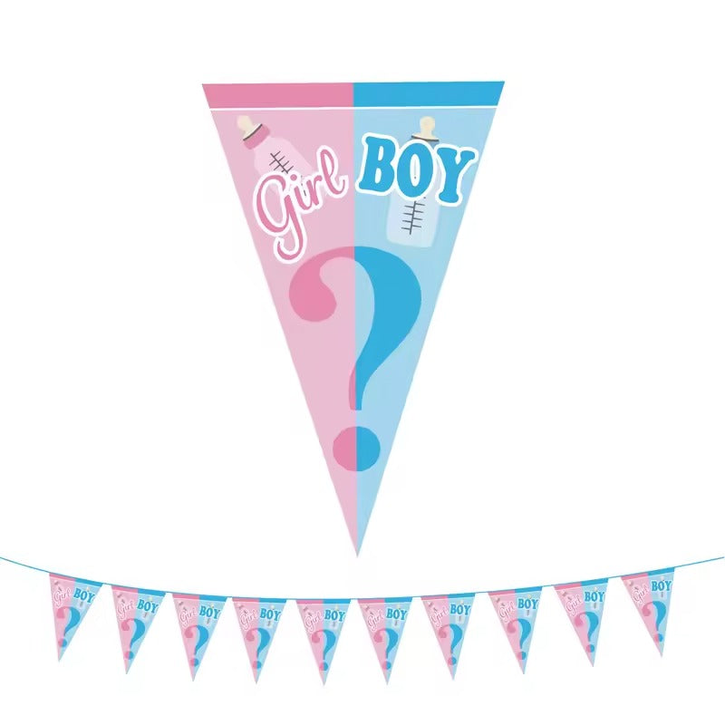 Gender Reveal - Triangular banner
