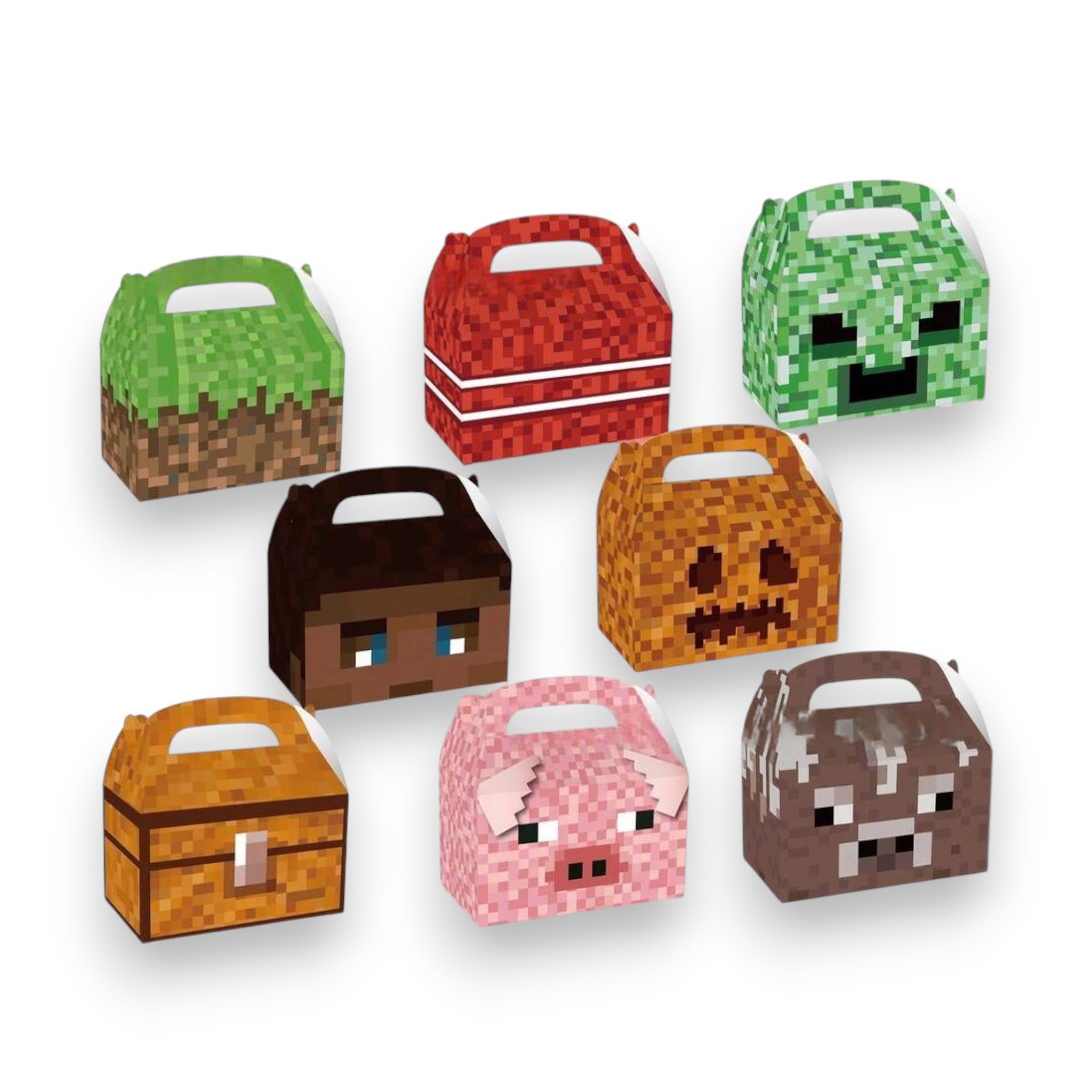 Minecraft gift boxes, 10 pcs