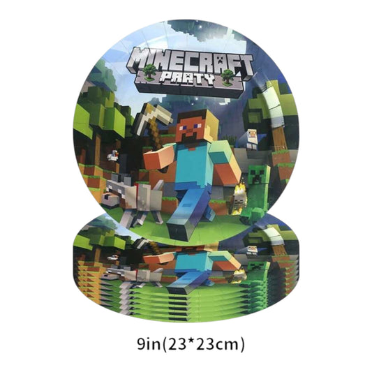 Minecraft 10Pcs Plates 9inch