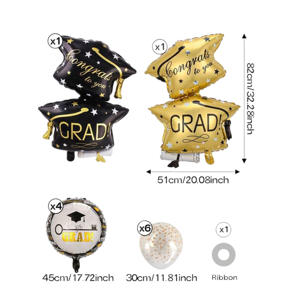 Graduation Hats Balloon Set
