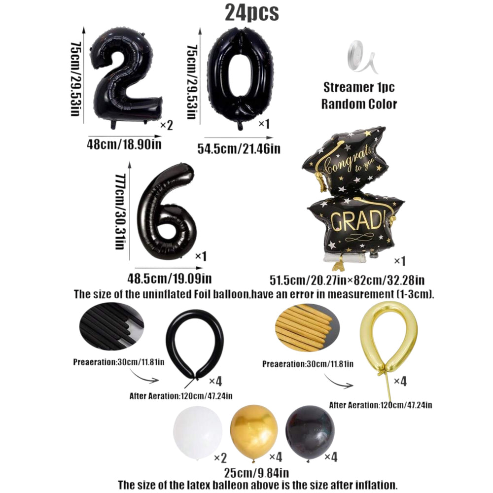 Graduation Hats Balloon Set